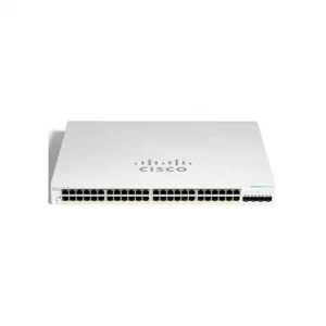 Switch Cisco CBS220-48P-4G-EU là giải pháp chuyển mạch Smart Managed đỉnh cao sở hữu mật độ cổng cực lớn với 48 cổng Gigabit Ethernet hỗ trợ cấp nguồn PoE/PoE+ công suất khủng