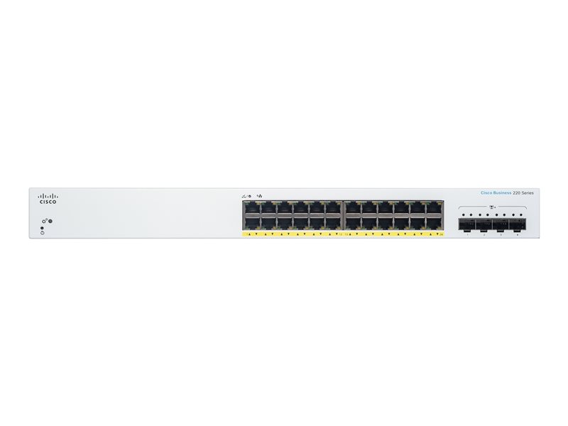 Switch Cisco CBS220-24P-4X-EU 24-Port GE PoE 195W, 4x10G SFP+ CBS220-24P-4X-EU